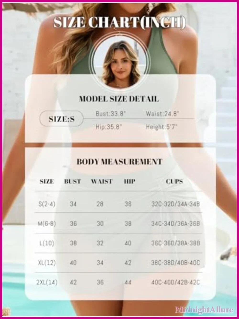 Women's High Waisted Bikini Set Mesh Skirt Tummy Control Swimsuit